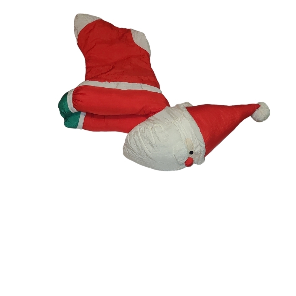 Vintage Department 56 Santa Claus Christmas Stocking Nylon 18" Long Plush - Picture 3 of 5